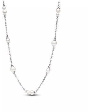 Pandora Treated Freshwater Cultured Pearl Station Chain Necklace
