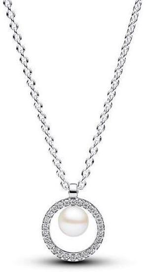 Pandora Treated Freshwater Cultured Pearl & Pave Collier Necklace