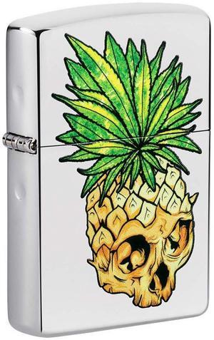 Zippo Leaf Skull Pineapple Design Lighter