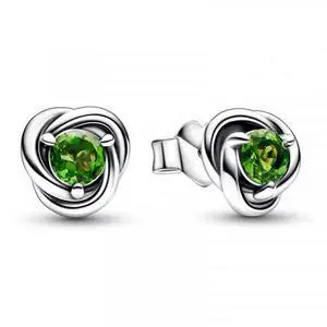 Pandora August Birthstone Eternity Circle Stud Earrings