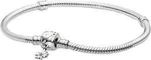 Pandora Moments Daisy Flower Clasp Snake Chain Bracelet