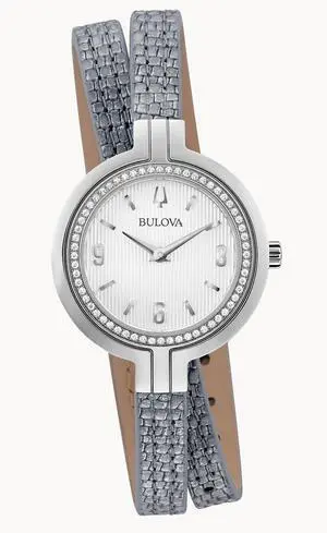 Bulova Rhapsody Leather Double Wrap Ladies Watch