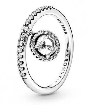 Pandora Timeless Clear Dangling Round Sparkle Ring Pandora Timeless Clear Dangling Round Sparkle Ring