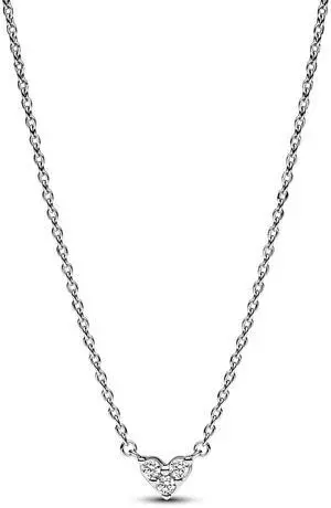 Pandora Triple Stone Heart Collier Necklace