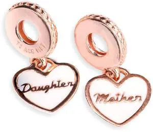 PANDORA Mother & Daughter Hearts Dangle Charm - 782072EN23
