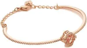 Swarovski Una Bangle Clover Pink Rose Gold-tone Plated