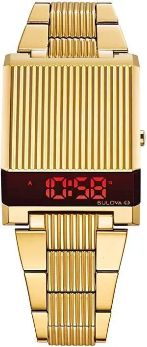 Bulova Computron Digital Gold-Tone Mens Watch