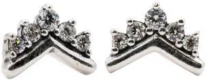 PANDORA Tiara Wishbone Sterling Silver Stud Earrings -