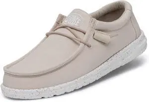 Hey Dude Mens Wally Slub Canvas  Loafer - Natural