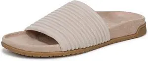 Vionic Womens Evie Knit Slide Sandal - Cream