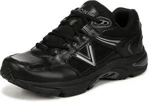 Vionic Womens 23Walk 2.0 Sneaker - Black Char Leather Mesh