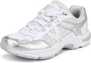 Vionic Womens 23Walk 2.0 Sneaker - White Silver Leather
