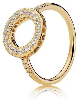 PANDORA Ring in PANDORA Shine with 28 bead-set clear CZ