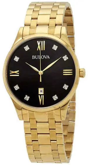 Bulova Gold-Tone Stainless Steel Mens Watch