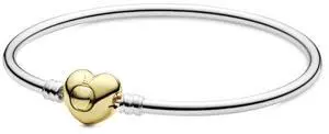 Pandora Moments Heart Clasp Bangle -