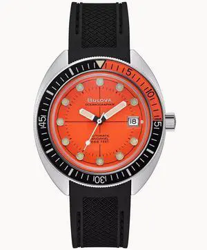 Bulova Oceanographer Automatic Rubber Mens Watch