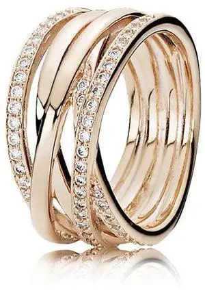 PANDORA Ring Pandora Rose Tm Entwined With Clear CZ