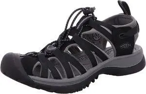KEEN Womens Whisper Closed Toe Sport Sandals - Black/Gargoyle