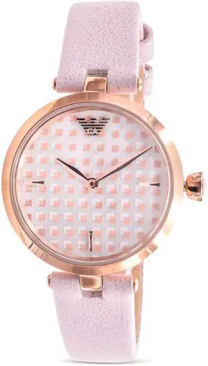 Emporio Armani Pink Leather Ladies Watch AR11313