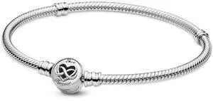 Pandora Moments Heart Infinity Clasp Snake Chain Bracelet