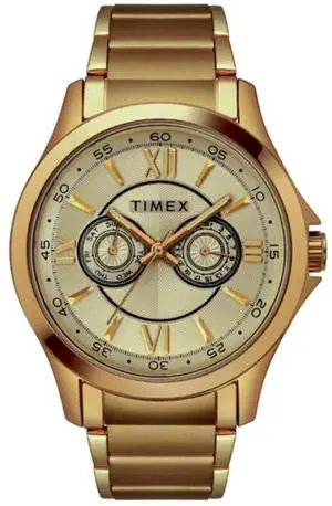Timex Gold-Tone Multifunction Mens Watch