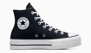 Converse Womens Chuck Taylor All Star Lift Platform Hightop Shoes - Black