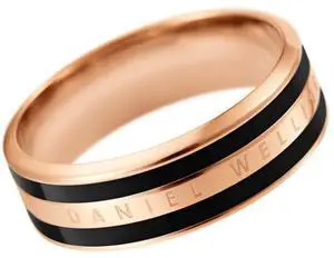 Daniel Wellington Emalie Black Rose Gold-Tone Ring