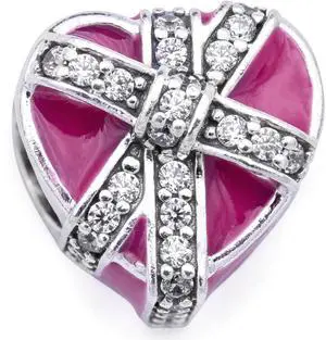 Pandora Magenta Present of Love Charm -