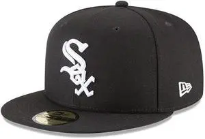 New Era 59Fifty Chicago White Sox Basic Baseball Cap - Black - 7 3/4