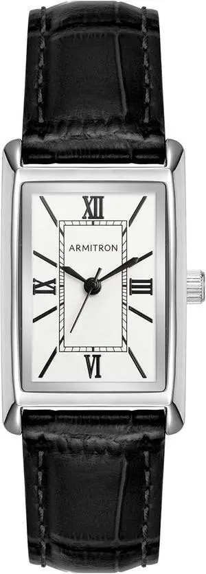 Armitron Black Leather Ladies Watch