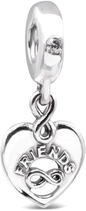 Pandora People Friends Forever Heart Dangle Charm -