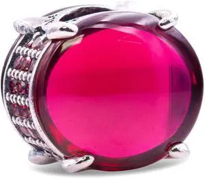Pandora Colours Fuchsia Rose Oval Cabochon Charm -