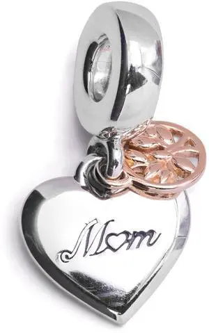 Pandora Two-tone Family Tree & Heart Dangle Charm