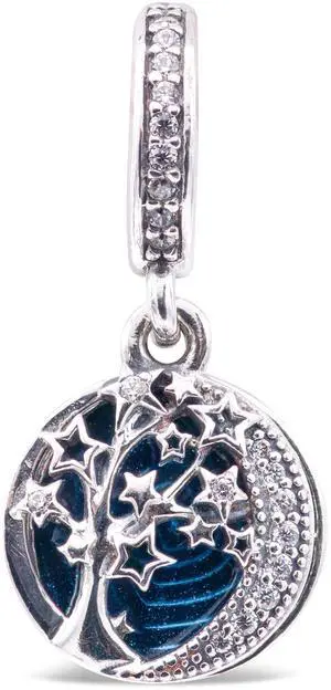 Pandora Double Dangle Tree & Galaxy Moon Charm Pandora Double Dangle Tree & Galaxy Moon Charm