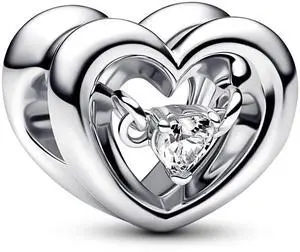 Pandora Radiant Heart & Floating Stone Charm