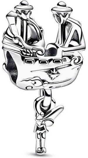 Pandora Disney Tinker Bell & Captain Hooks Pirate Ship Charm