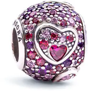 PANDORA Asymmetric Hearts of Love Charm