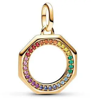 Pandora ME Rainbow Medallion Charm 14k gold plating