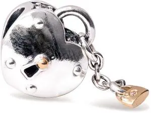 PANDORA Two-Tone Heart and Lock Charm PANDORA Two-Tone Heart and Lock Charm