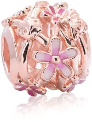 PANDORA Openwork Pink Daisy Flower Charm