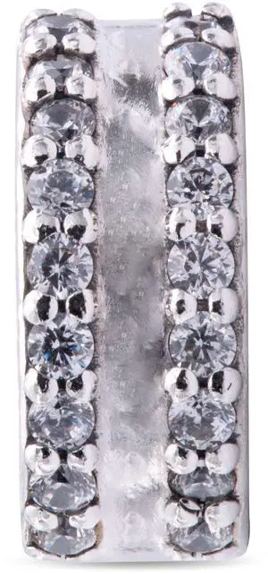 Pandora Double Lined Pave Clip Charm