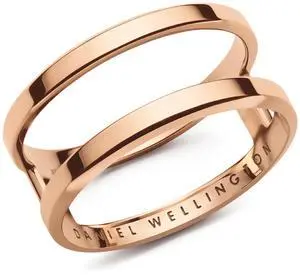 Daniel Wellington Elan Dual Rose Gold-Tone Ring - Size 54