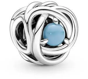 Pandora Turquoise Blue Eternity Circle Charm
