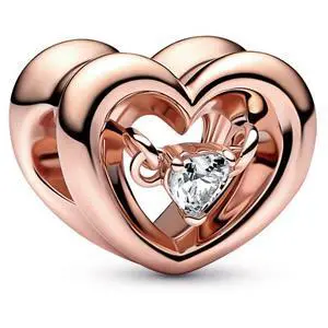 Pandora Radiant Heart & Floating Stone Charm