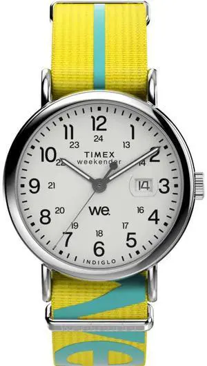 Timex Weekender 40mm Yellow Nylon Strap Unisex Watch Timex Weekender 40mm Yellow Nylon Strap Unisex Watch