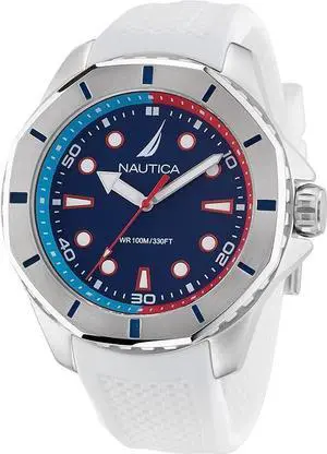 Nautica Koh May Bay White Silicone Mens Watch Nautica Koh May Bay White Silicone Mens Watch