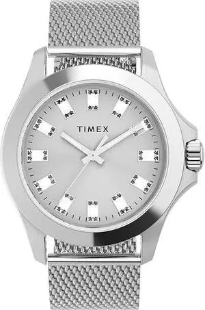 Timex Kaia 38mm Stainless Steel Mesh Crystal Ladies Watch TWH6Z5910 Timex Kaia 38mm Stainless Steel Mesh Crystal Ladies Watch TWH6Z5910