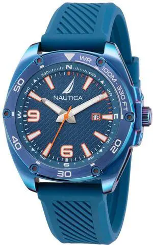 Nautica Tin Can Bay Blue Silicone Mens Watch Nautica Tin Can Bay Blue Silicone Mens Watch