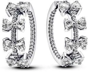 Pandora Timeless Sparkling Bow Row Hoop Earrings Pandora Timeless Sparkling Bow Row Hoop Earrings