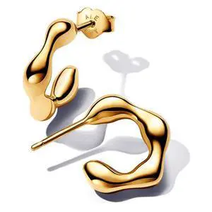 Pandora Organically Shaped Open Hoop Earrings 14k gold plating Pandora Organically Shaped Open Hoop Earrings 14k gold plating